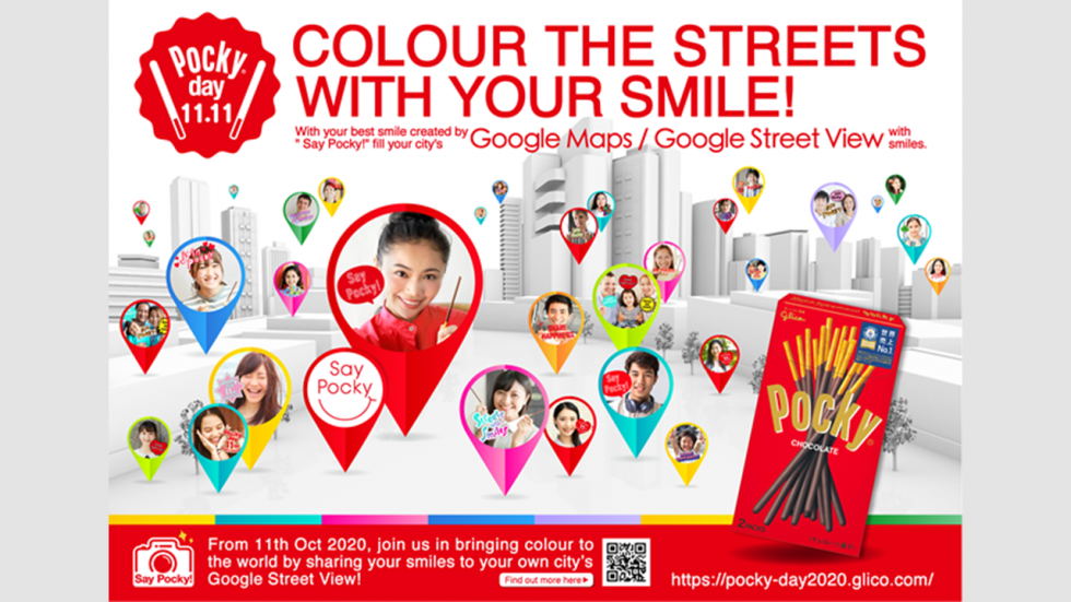 Pocky day 2020, Guinness World Records, Global No.1, Pocky, 1111, Nov11, Share happiness, smile, Say Pocky! Cheer Street View